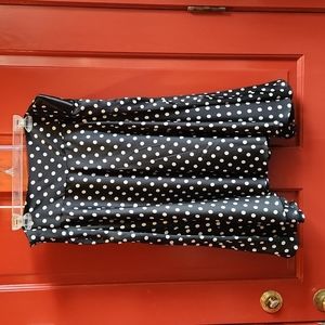 Lauren by Ralph Lauren Black polka dot skirt Size 14